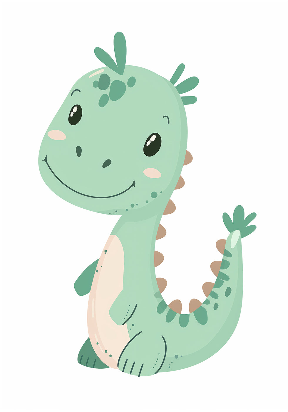 Grünes Dinosaurier-Poster - Posterbox.dk