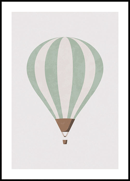 Grünes Heißluftballon-Poster - Posterbox.dk