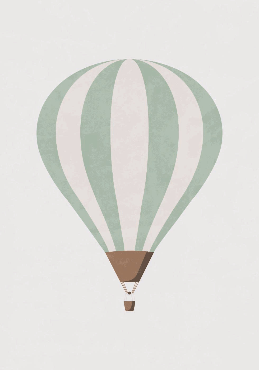 Grünes Heißluftballon-Poster - Posterbox.dk