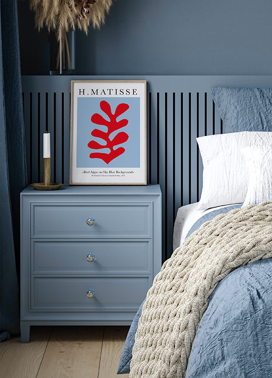 H.Matisse Rotalgen auf himmelblauem Hintergrund Poster - Posterbox.dk