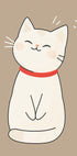 Poster „Fröhliche weiße Katze“ - Posterbox.dk