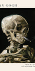 Kopf eines Skeletts mit brennender Zigarette Poster - Posterbox.dk
