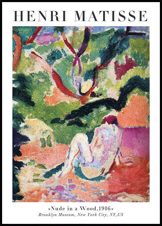 Henri Matisse Akt in einem Holzplakat - Posterbox.dk