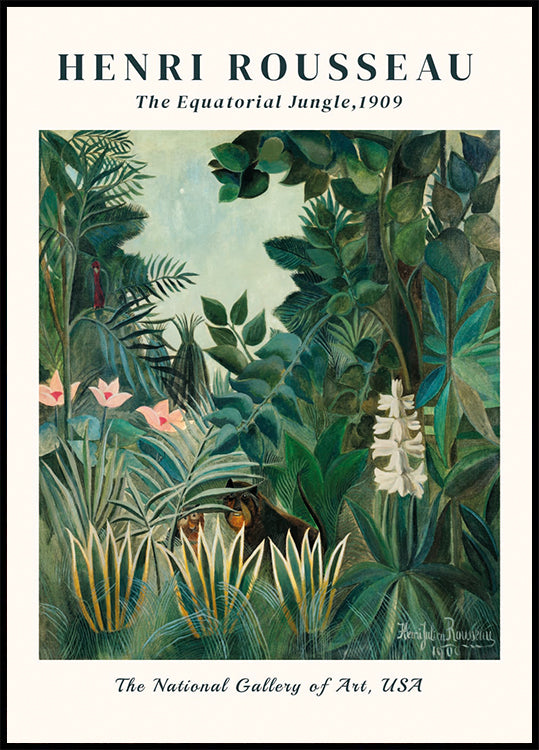 Henri Rousseau – Der äquatoriale Dschungel Poster – Posterbox.dk