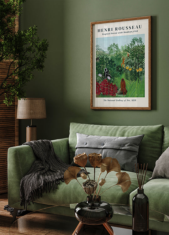 Henri Rousseau – Tropischer Wald mit Affen Poster – Posterbox.dk