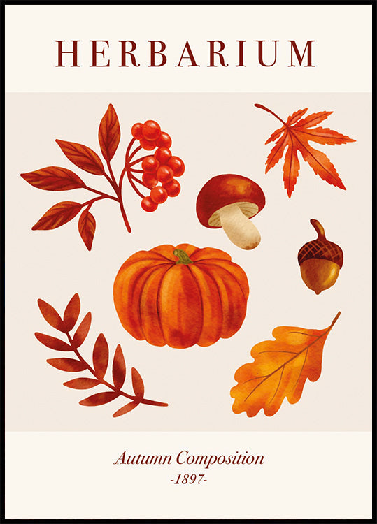 Herbarium Herbstkompositionsposter - Posterbox.dk
