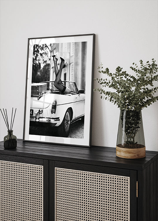 High Heels im Oldtimer-Poster - Posterbox.dk