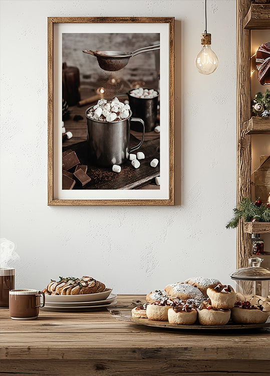 Heiße Schokolade mit Marshmallows Poster - Posterbox.dk