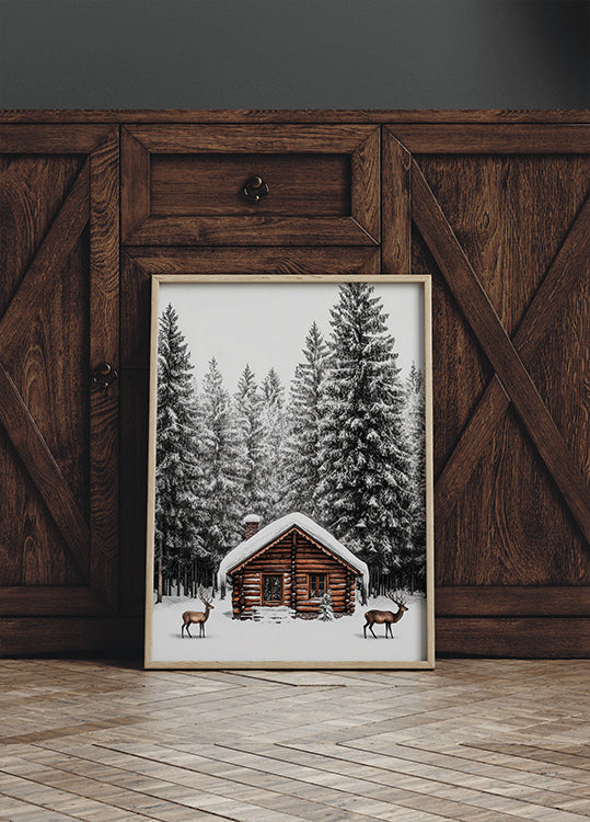 ein Bild einer Hütte im Wald