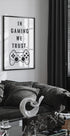 „In Gaming We Trust“, Controller-Zitat-Druckposter – Posterbox.dk