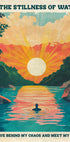 In the Stillness of Water Sunset River Poster - Posterbox.dk