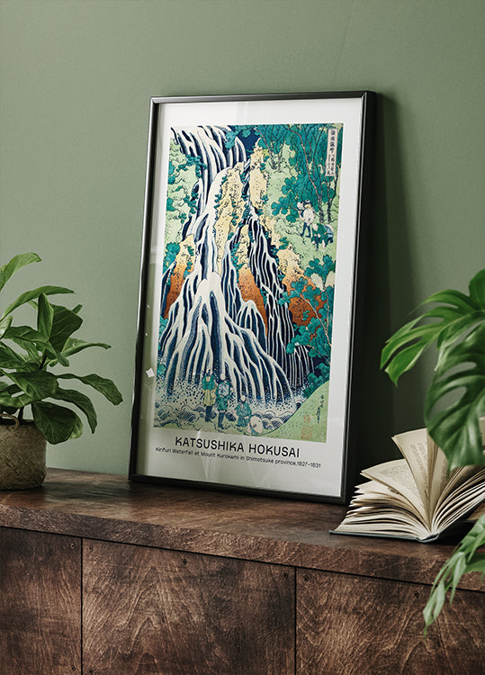 Katsushika Hokusai – Kirifuri-Wasserfall am Berg Kurokami Poster – Posterbox.dk