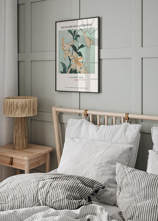Katsushika Hokusai - Lilien Poster - Posterbox.dk