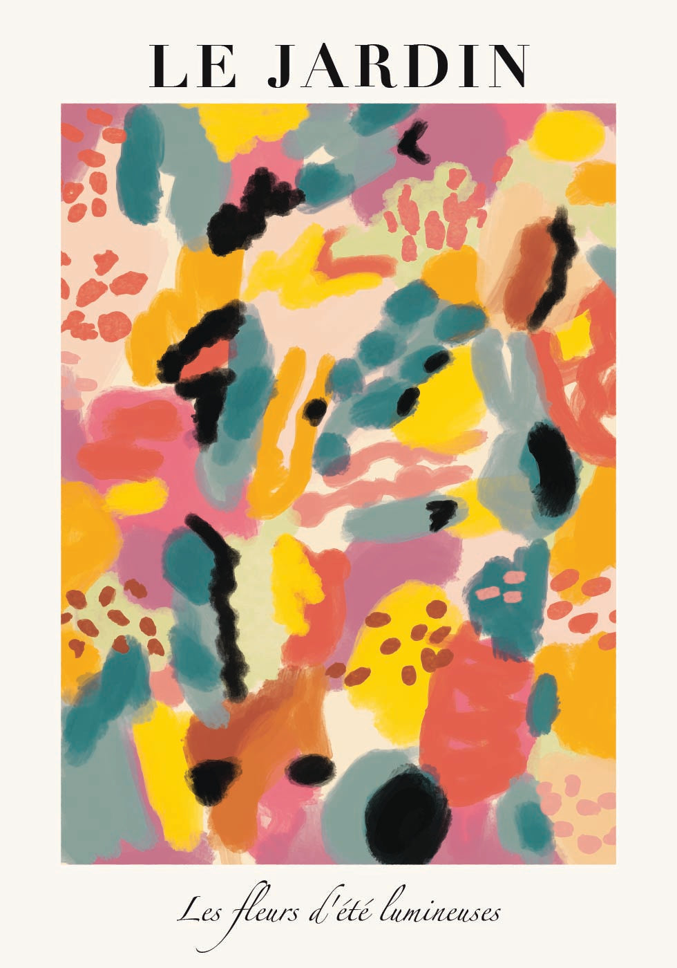 Le Jardin, leuchtender Sommergarten Poster - Posterbox.dk