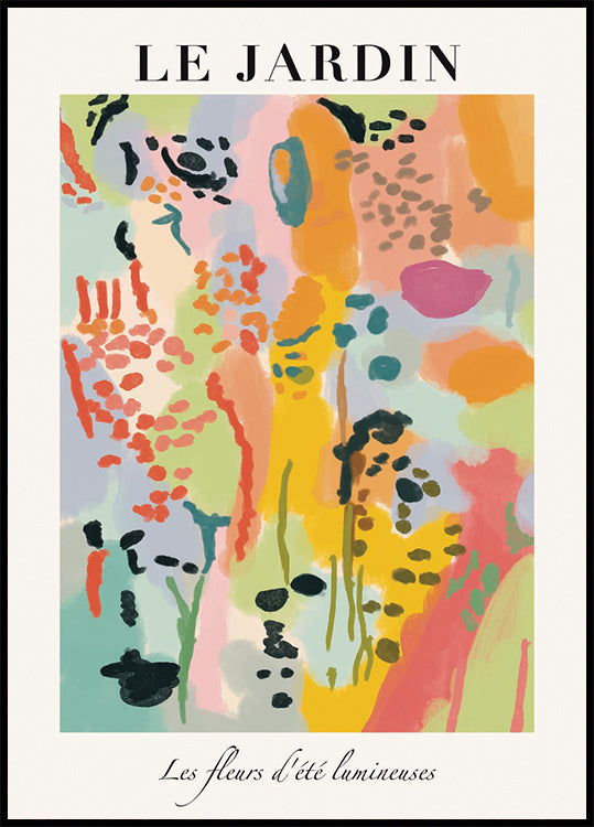 Le Jardin, lebendiges florales abstraktes Poster - Posterbox.dk