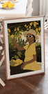 Zitronengarten-Frau, sommerliches Zitrusernte-Poster - Posterbox.dk