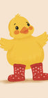 Kleine Ente in roten Stiefeln Poster - Posterbox.dk