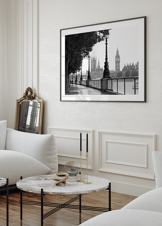 London und Big Ben in Schwarz-Weiß-Poster - Posterbox.dk