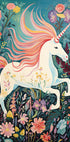 Magisches Einhorn in Blumenwiese Poster - Posterbox.dk