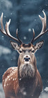 Majestätisches Winterhirsch-Poster - Posterbox.dk