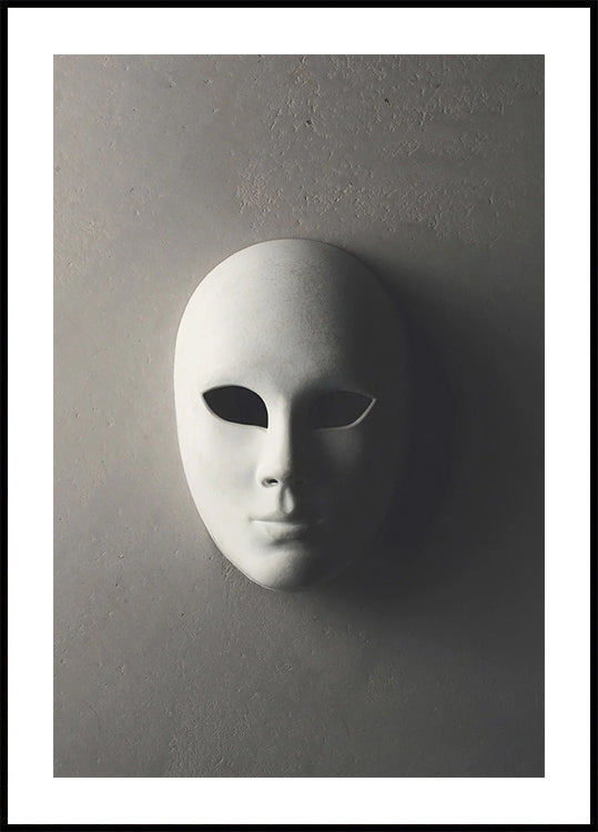 Poster „Maske an der Wand“ - Posterbox.dk