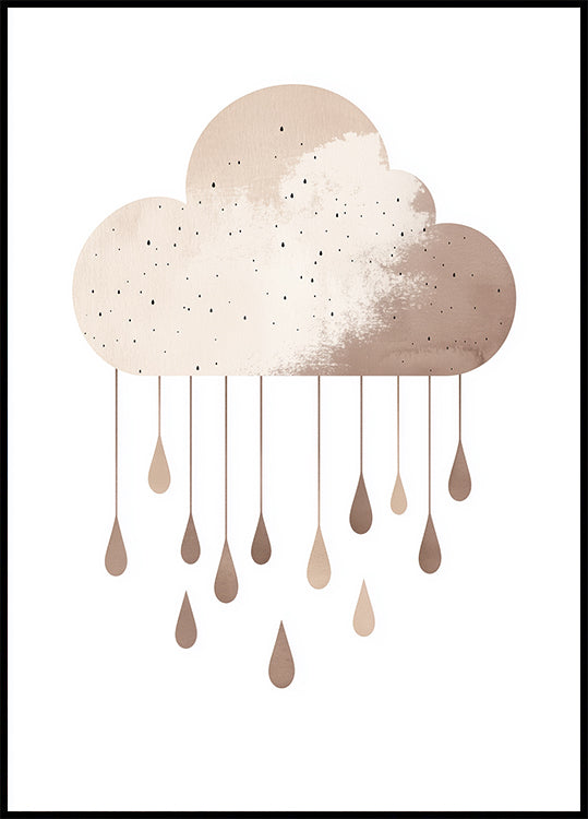 Minimalistisches Regenwolken-Poster - Posterbox.dk