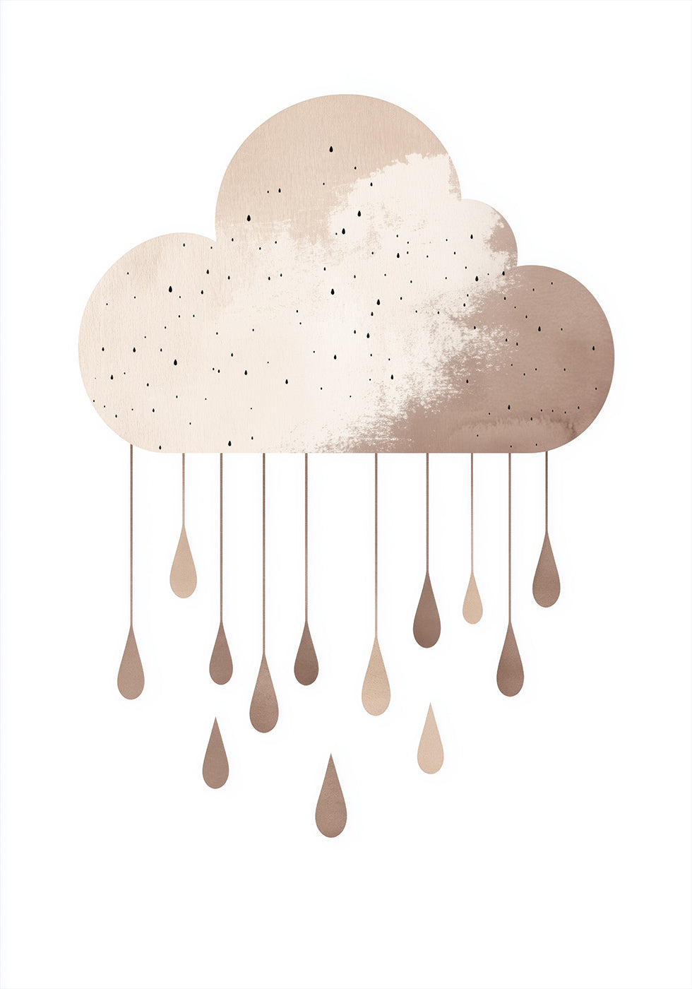 Minimalistisches Regenwolken-Poster - Posterbox.dk
