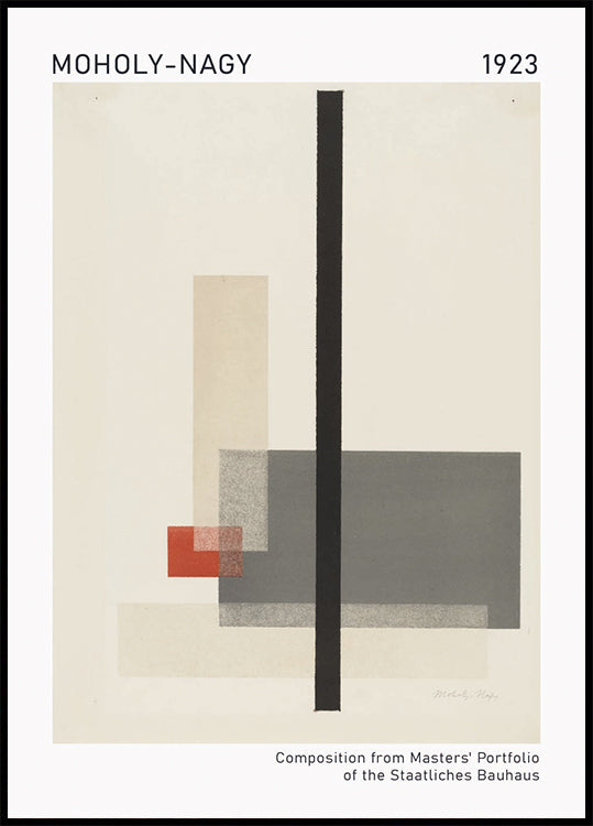 Moholy-Nagy, Bauhaus-Kompositionsplakat - Posterbox.dk