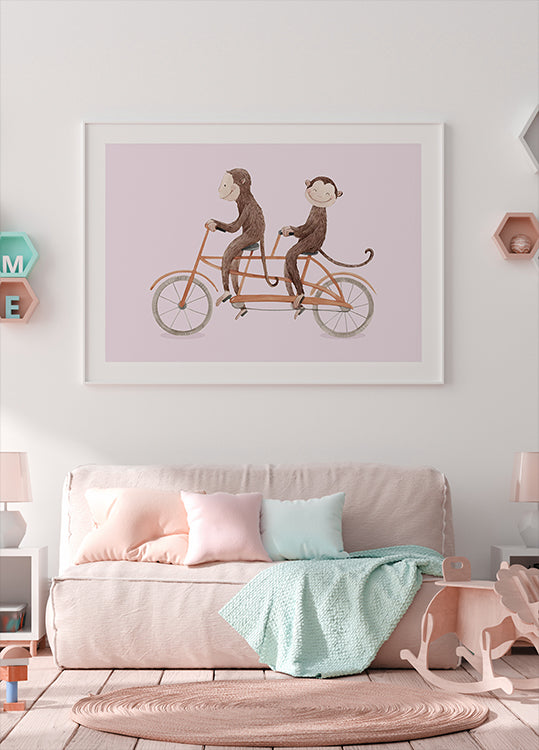 Affenfahrrad-Poster - Posterbox.dk