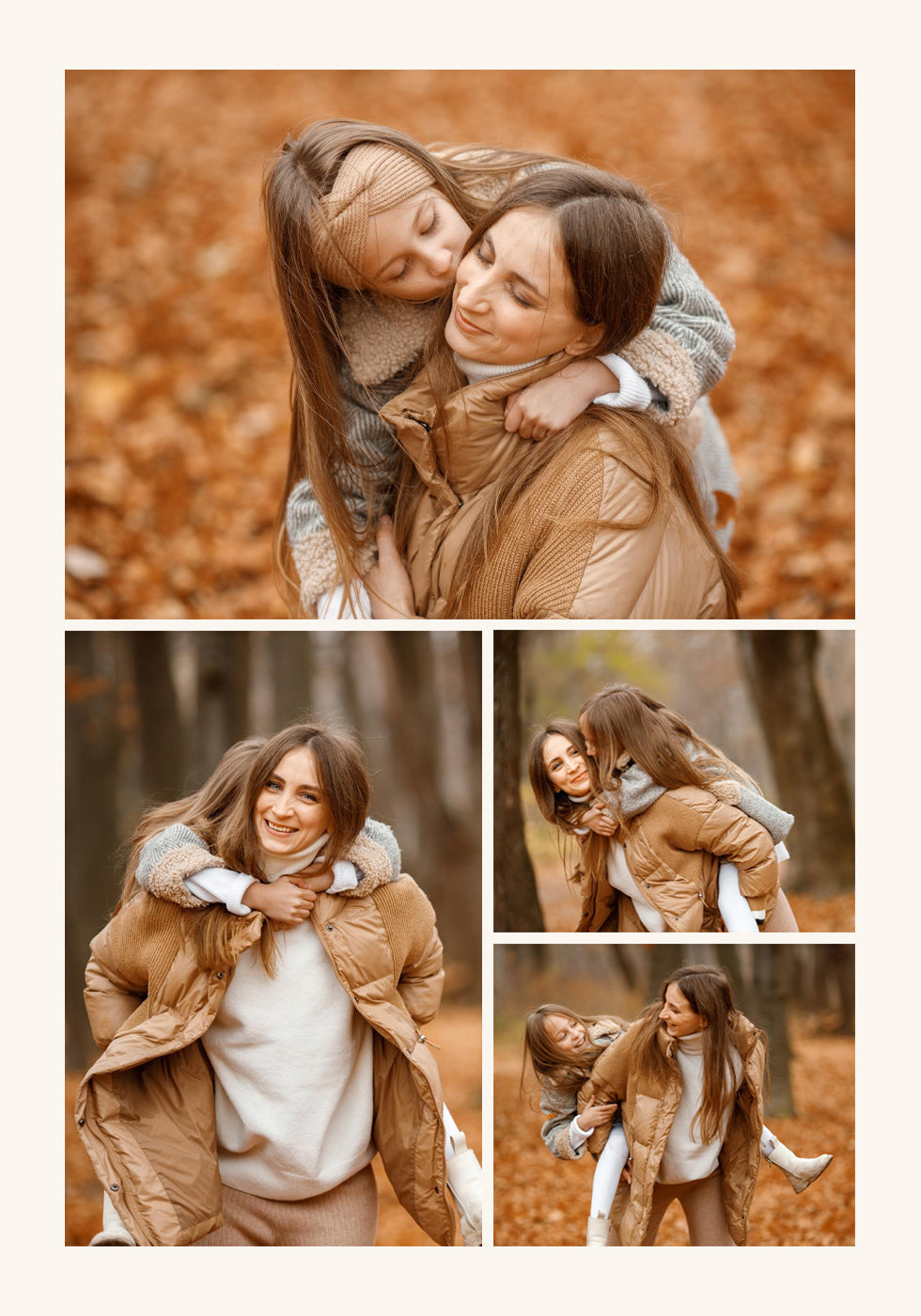 Personalisiertes Fotocollage-Poster für Mutter und Tochter – Posterbox.dk