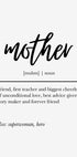 Mutter-Definition-Druckplakat - Posterbox.dk