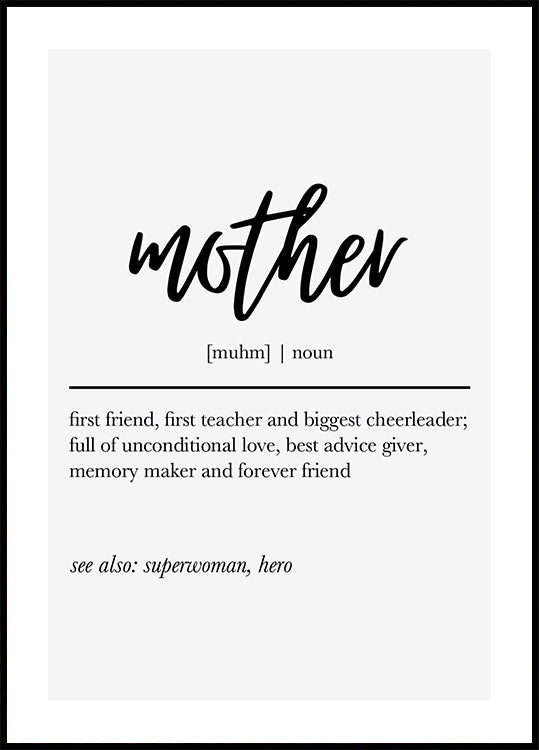Mutter-Definition-Druckplakat - Posterbox.dk