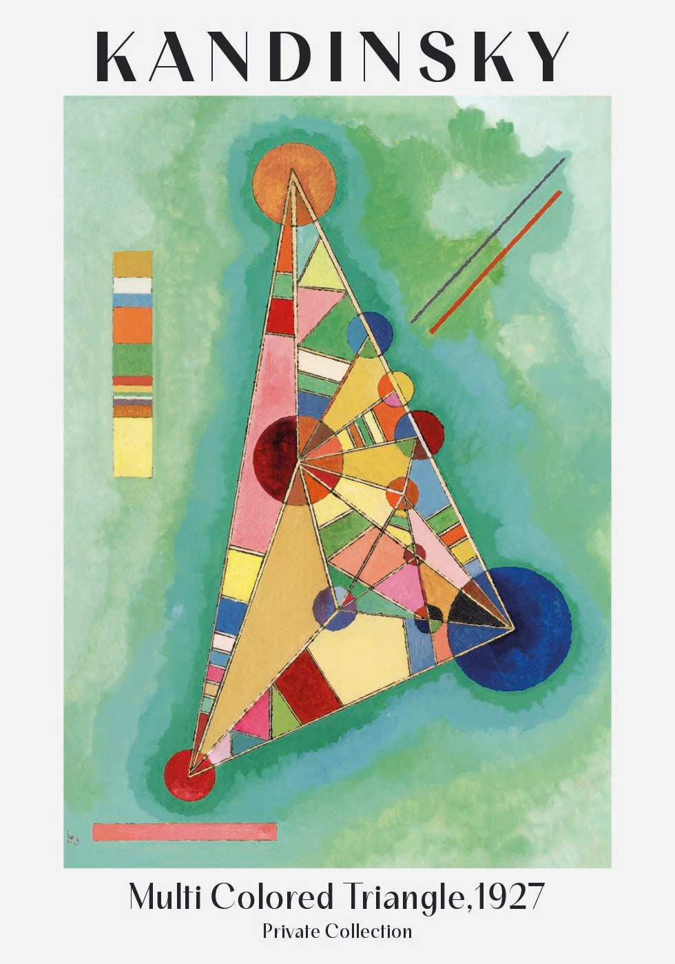 Mehrfarbiges Dreieck, 1927, Wassily Kandinsky Poster - Posterbox.dk