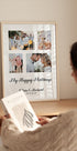 Meine glückliche Ehe, personalisiertes Hochzeitsfoto-Collage-Poster - Posterbox.dk