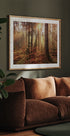 Geheimnisvolles Licht des Herbstwaldes Poster - Posterbox.dk
