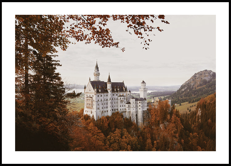 Schloss Neuschwanstein im Herbst Poster - Posterbox.dk