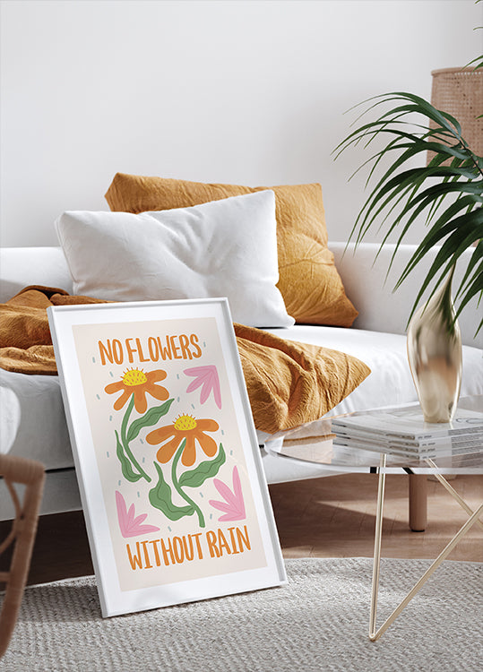 Keine Blumen ohne Regen Poster - Posterbox.dk