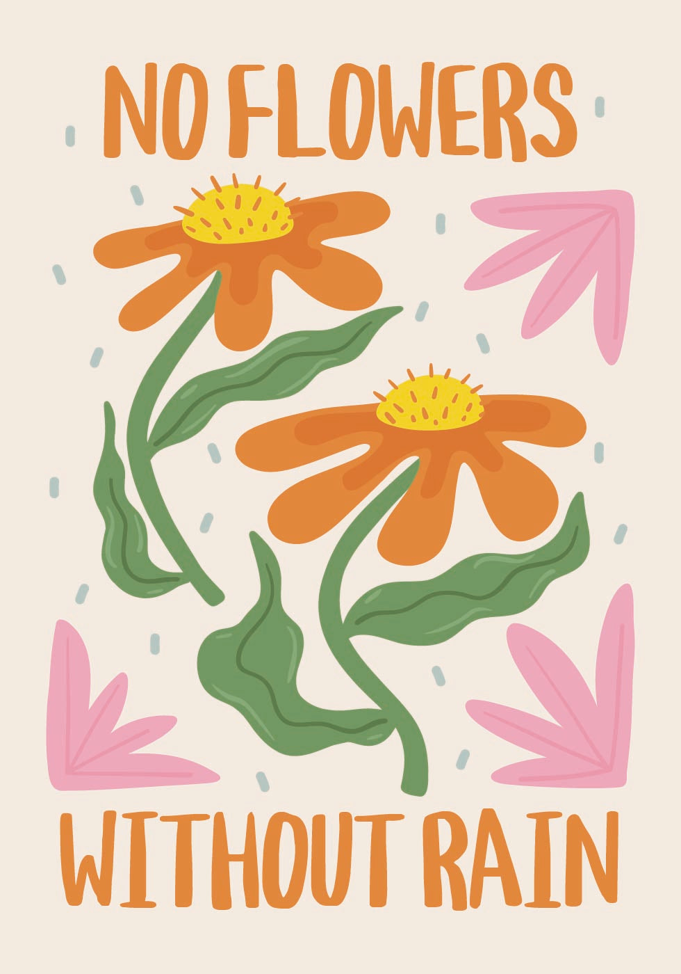 Keine Blumen ohne Regen Poster - Posterbox.dk