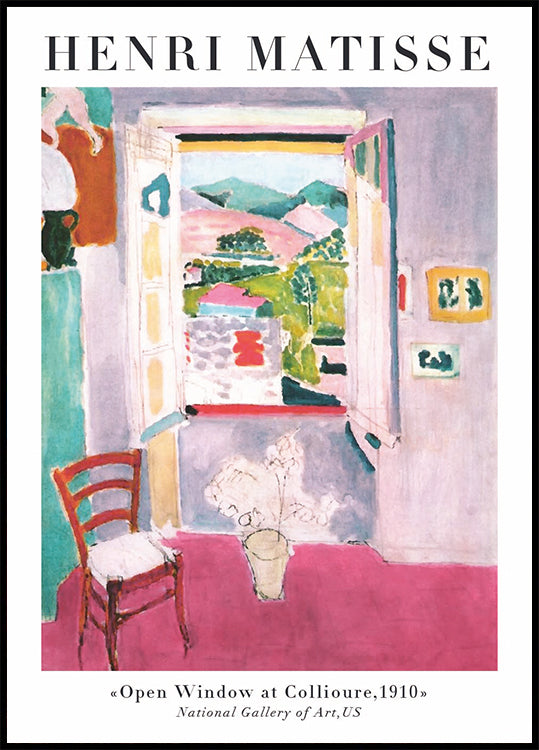 Offenes Fenster bei Collioure Poster - Posterbox.dk
