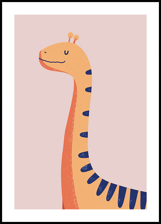 Orangefarbenes Dinosaurier-Poster - Posterbox.dk