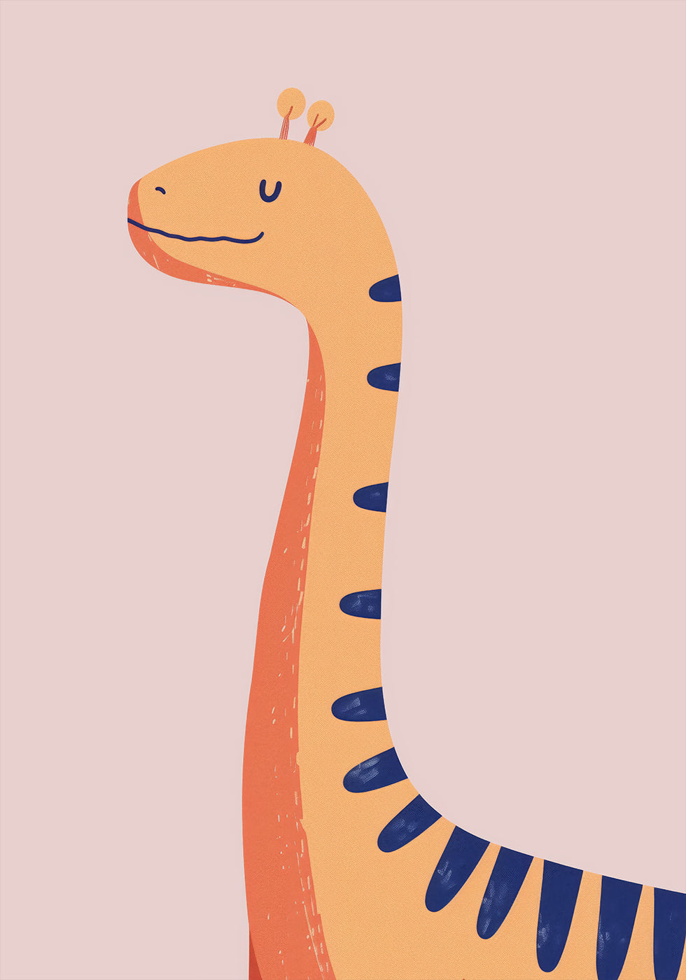 Orangefarbenes Dinosaurier-Poster - Posterbox.dk