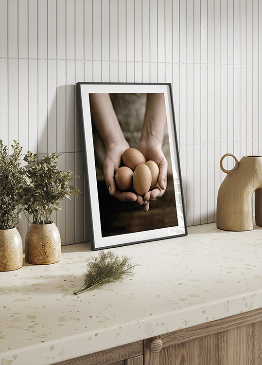 Poster mit Bio-Eiern vom Bauernhof - Posterbox.dk