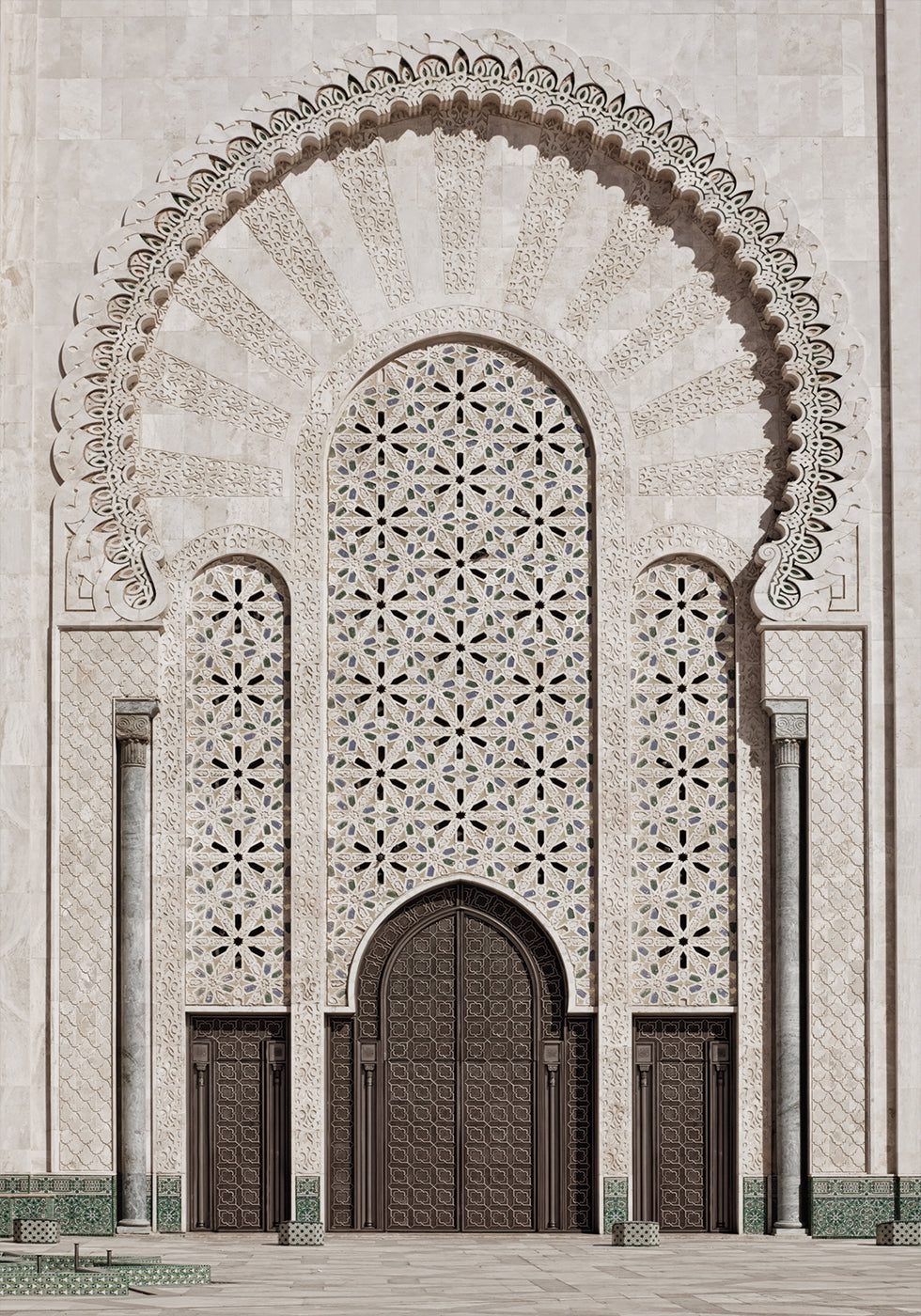 Kunstvoller Eingang der Hassan-II.-Moschee, Casablanca Poster - Posterbox.dk