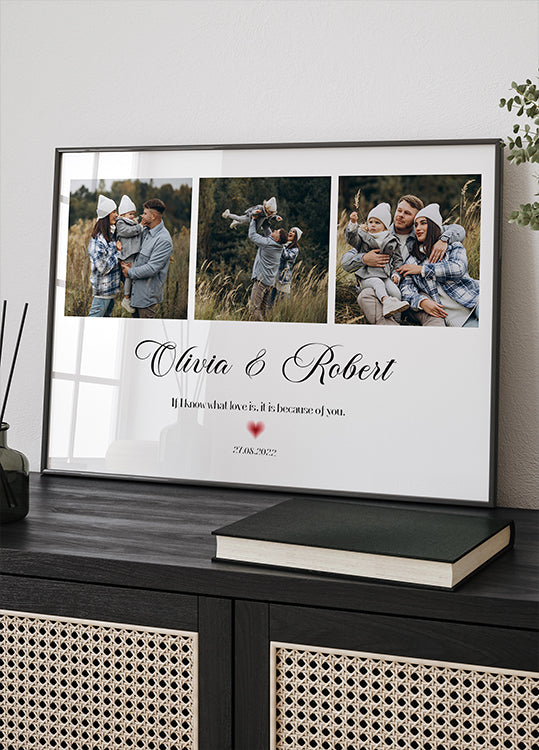 Our Love Family Photo Collage Plakat - Posterbox