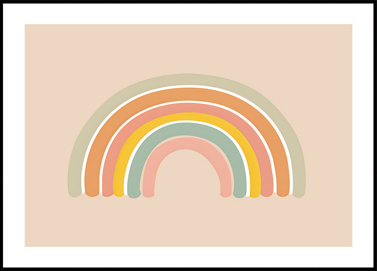 Pastell-Regenbogen-Poster - Posterbox.dk