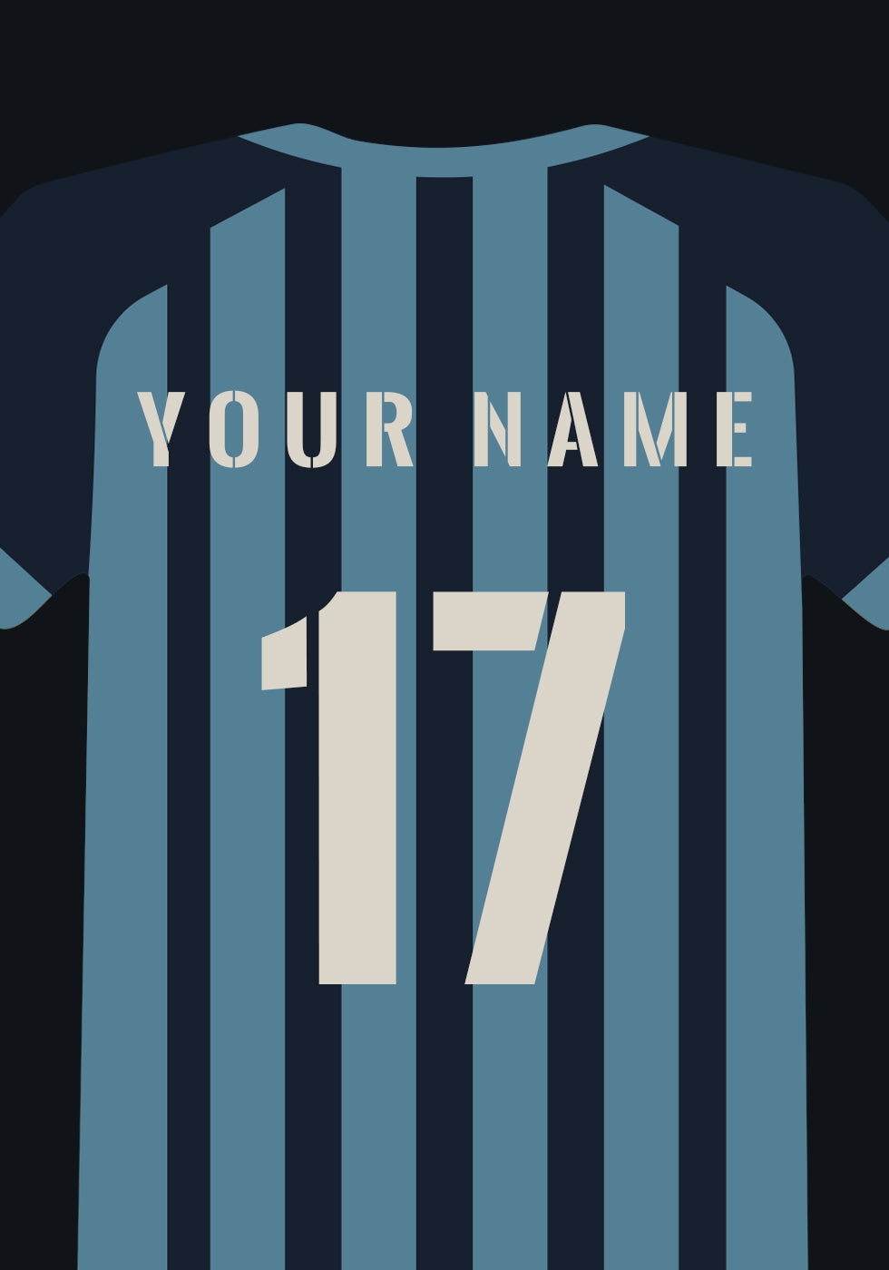 Personalisiertes Fußballtrikot-Poster - Posterbox.dk