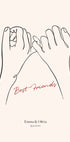 Personalisiertes Freundschafts-Line-Art-Poster - Posterbox.dk