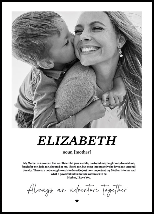 Personalisiertes Mutter-Fotoposter - Posterbox.dk
