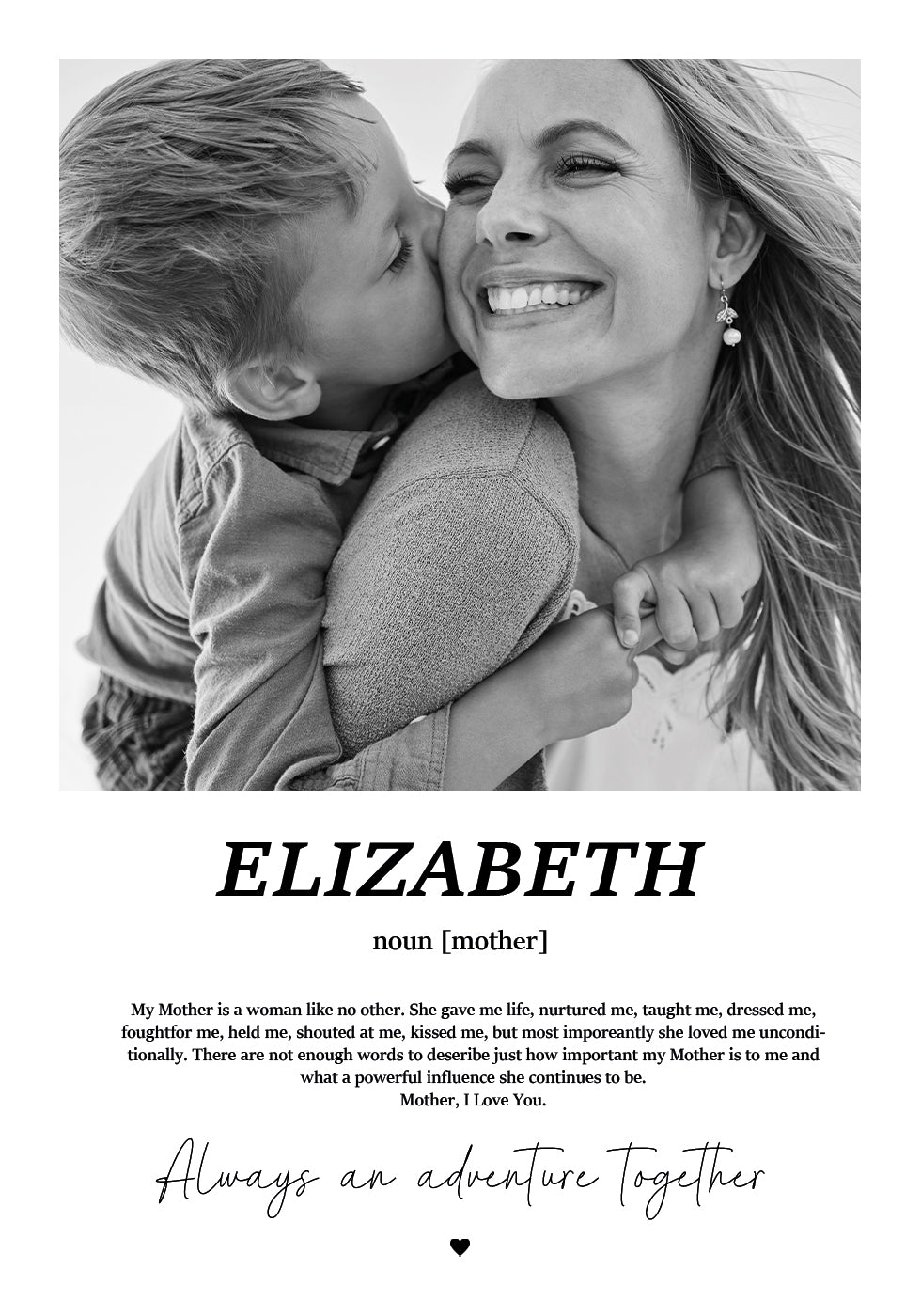 Personalisiertes Mutter-Fotoposter - Posterbox.dk