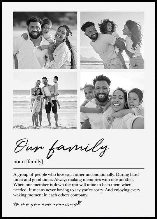 Personalisiertes Poster „Unsere Familie“ - Posterbox.dk